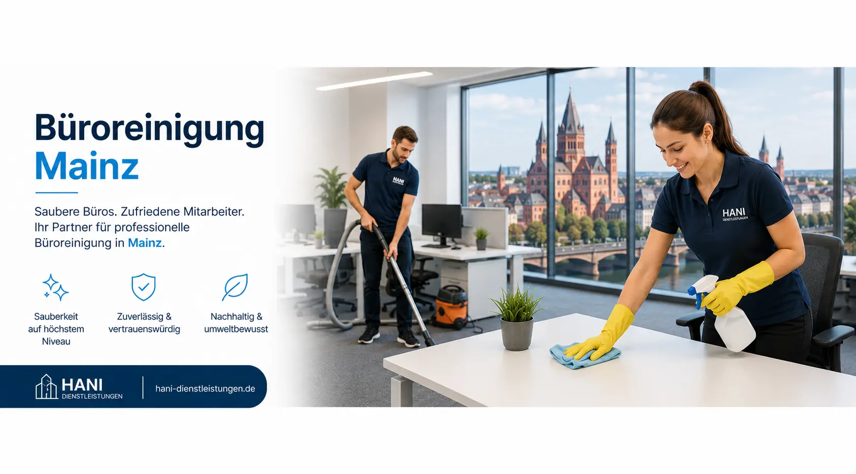 Büroreinigung Mainz - Hani Team bei der Büroreinigung in Mainz