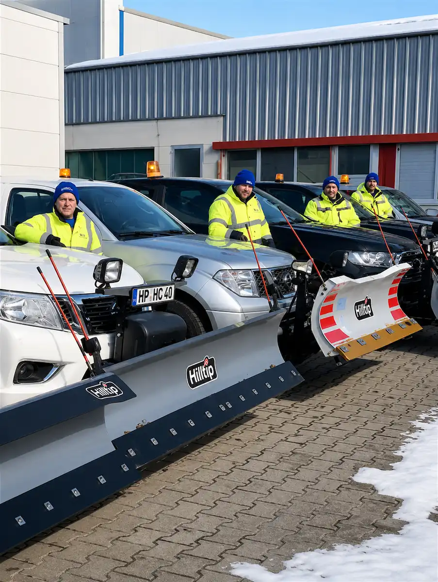 Winterdienst Rastatt - Hani Dienstleistungen Team bei Schneeräumung