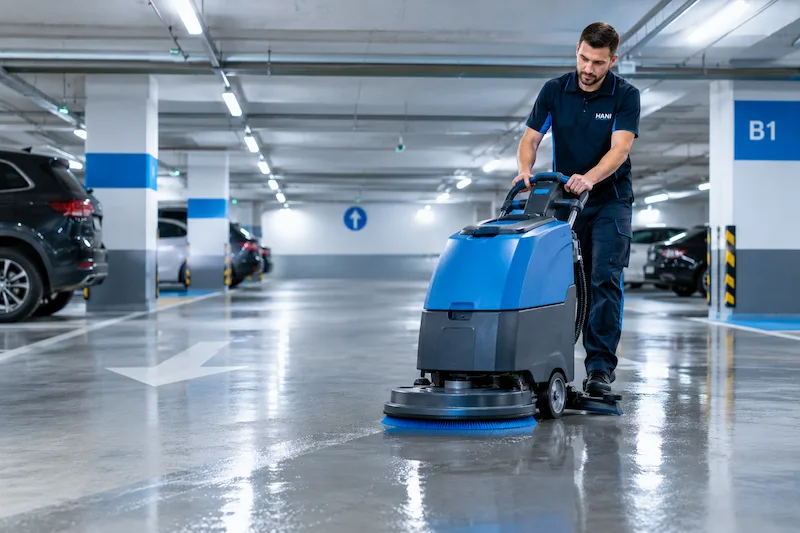 Tiefgaragereinigung und Parkhausreinigung mit HANI Dienstleistungen