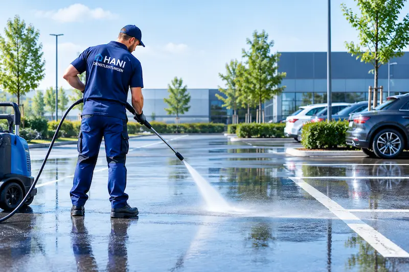 Parkplatzreinigung für Gewerbe und Wohnanlagen
